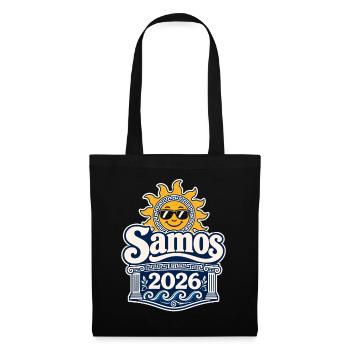 Logo du symbole du soleil Samos 2026 - Sac en tissu - noir - Devant