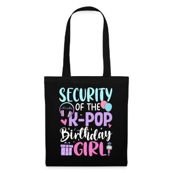 Sécurité de la fille d’anniversaire de la K-Pop - Sac en tissu - noir - Devant