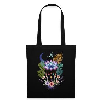 Spirituality Sacred Geometry Lotus Flower Zen - Tote Bag - black - Front