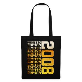 LIMITED EDITION 2008 BIER 18. GEBURTSTAG - Stoffbeutel - Schwarz - Vorne