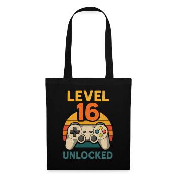 16e anniversaire - Sac en tissu - noir - Devant