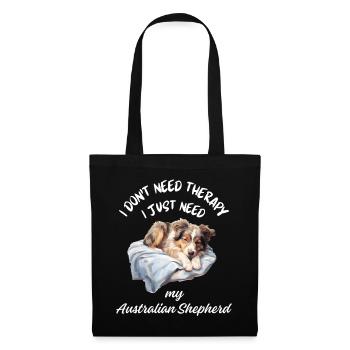 Thérapie avec le Golden Retriever - Sac en tissu - noir - Devant