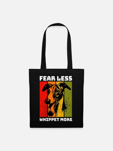 Whippet Windhund - Stoffbeutel - Schwarz