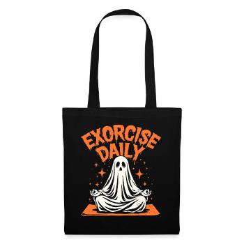 Halloween, yoga, méditation, esprit - Sac en tissu - noir - Devant