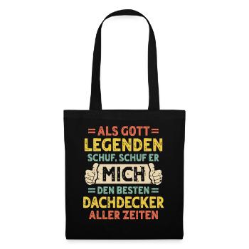 Dachdecker - Stoffbeutel - Schwarz - Vorne