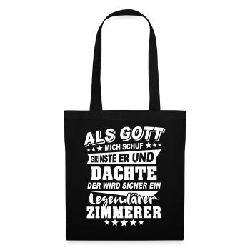 Zimmerer - Stoffbeutel - Schwarz - Vorne