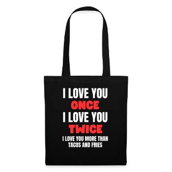 Tacos Fries Love - Sac en tissu - noir - Devant