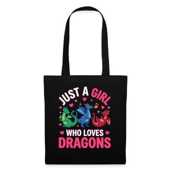 Just a Dragon-Loving Girl - Tote Bag - black - Front