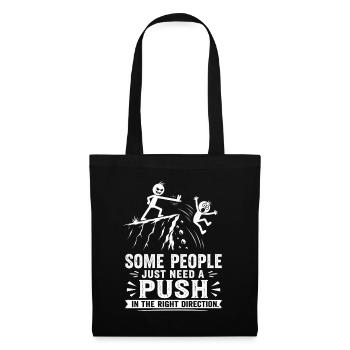 Schubbser dans la bonne direction : sarcasme - Sac en tissu - noir - Devant
