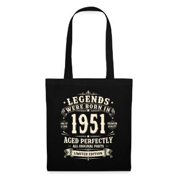 75th Birthday Gift 1951 Man Vintage Retro - Tote Bag - black - Front