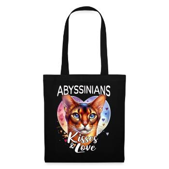 Amour des chats abyssiniens - Sac en tissu - noir - Devant