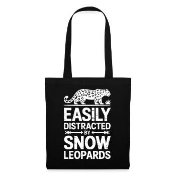 Snow Leopard Sayings Cute Snow Leopard Gift - Tote Bag - black - Front