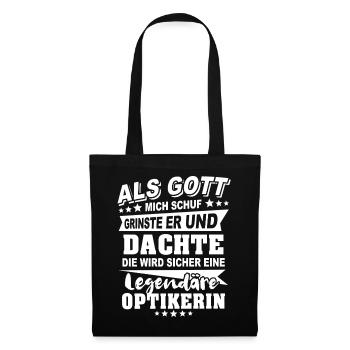 Optikerin - Stoffbeutel - Schwarz - Vorne