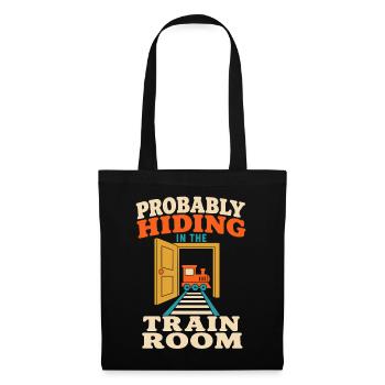 Train Room Model Railway Model Railway Dad Gift - Tote Bag - black - Front