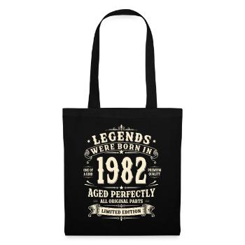 44th Birthday Gift 1982 Man Vintage Retro - Tote Bag - black - Front
