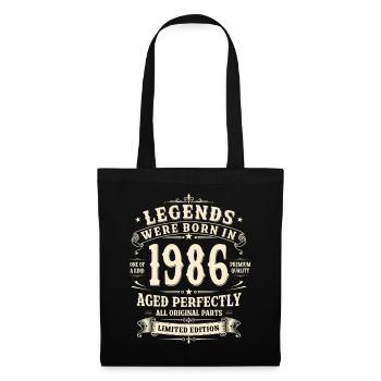 Cadeau de 40e anniversaire 1986 Homme Vintage Rétro - Sac en tissu - noir - Devant