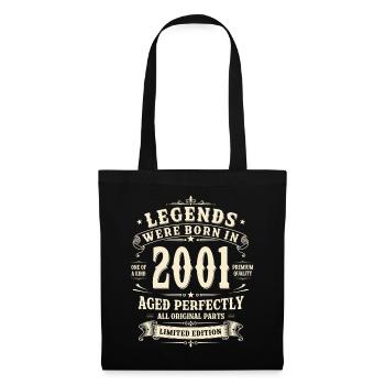 25th Birthday Gift 2001 Man Vintage Retro - Tote Bag - black - Front
