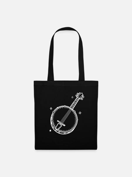 Cartoon Banjo - Stoffbeutel - Schwarz