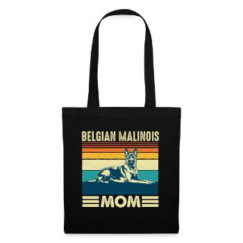 Belgische Malinois-Mama Schäferhund-Mama - Stoffbeutel - Schwarz - Vorne