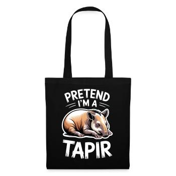 Tapire Sprüche Tapir Lustiges Tapire Geschenk - Stoffbeutel - Schwarz - Vorne