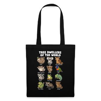Tree Dwellers Cute Cartoon Table - Tote Bag - black - Front