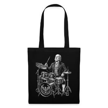 John Quincy Adams plays drums - Tote Bag - black - Front