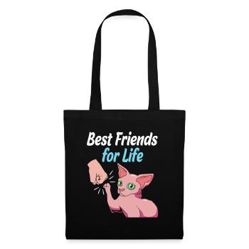 Chats Sphynx - Sac en tissu - noir - Devant
