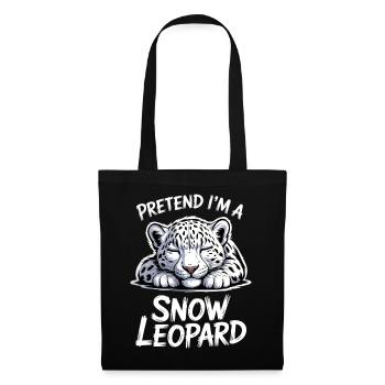 Dictions du léopard des neiges Cadeau mignon du léopard des neiges - Sac en tissu - noir - Devant