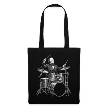 Andrew Johnson joue de la batterie - Sac en tissu - noir - Devant