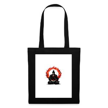 Flammenkreis Samurai Mediation - Stoffbeutel - Schwarz - Vorne