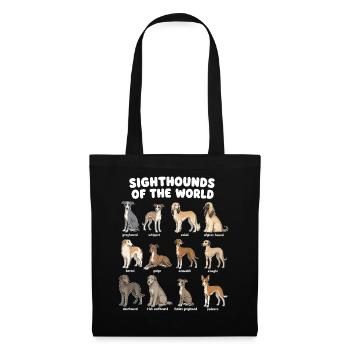 greyhound dog breeds cute dogs - Tote Bag - black - Front