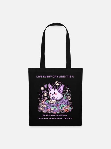 Brand New Obsession Abandoned by Tuesday - Tote Bag - black