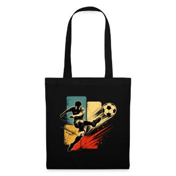 Fußball Retro Vintage - Stoffbeutel - Schwarz - Vorne