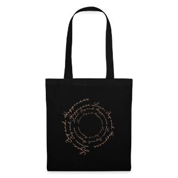 Love Joy Happiness Positive Affirmation Circle - Tote Bag - black - Front