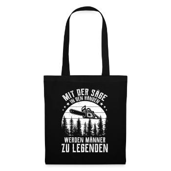 Holzfäller Legende - Stoffbeutel - Schwarz - Vorne