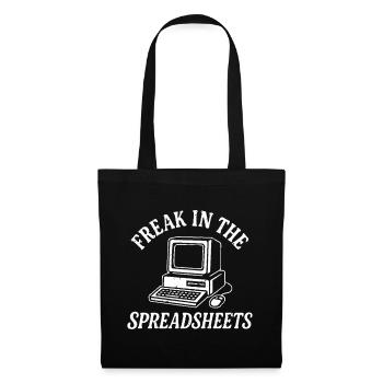 Monstre dans les tableaux Excel - Sac en tissu - noir - Devant