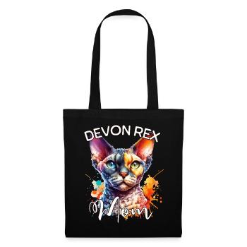 Devon Rex Mama - Stoffbeutel - Schwarz - Vorne