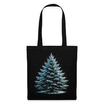 Sapin Enneiger En Hiver Arbre Hivernal  - Sac en tissu - noir - Devant