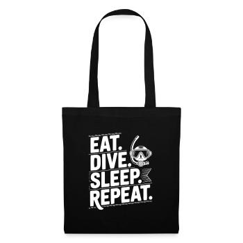 Eat. Dive. Sleep. Repeat. - Tote Bag - black - Front