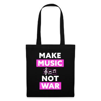 Faire de la musique, pas la guerre - Sac en tissu - noir - Devant