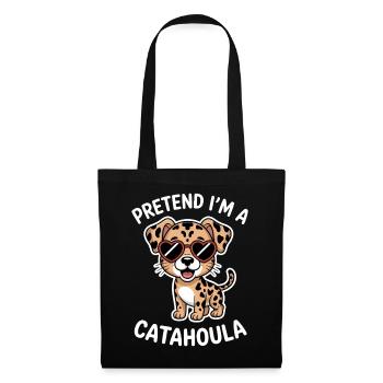 Cadeau de la parole du chien léopard Catahoula de Louisiane - Sac en tissu - noir - Devant
