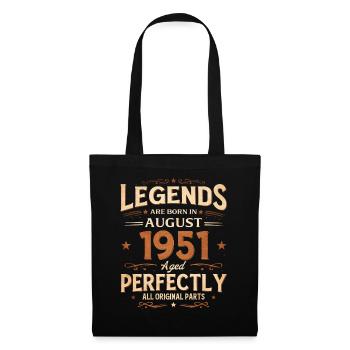 75th Birthday Gift Husband Vintage August 1951 - Tote Bag - black - Front