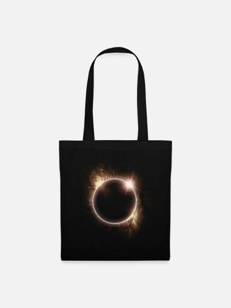 Feuerkreis Sonnenfinsternis - Stoffbeutel - Schwarz