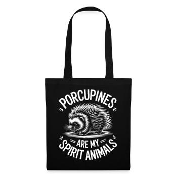 Porcupine Sayings Porcupine Gift - Tote Bag - black - Front