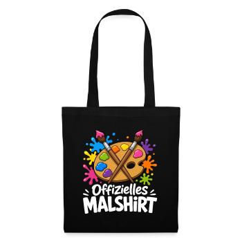 Offizielles Ausmal-Motiv zum Malen Zeichnen und - Stoffbeutel - Schwarz - Vorne