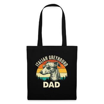Père lévrier italien Fier propriétaire d’Iggy - Sac en tissu - noir - Devant