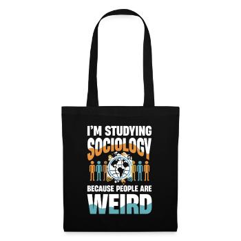J’étudie la sociologie parce que les gens sont bizarres - Sac en tissu - noir - Devant