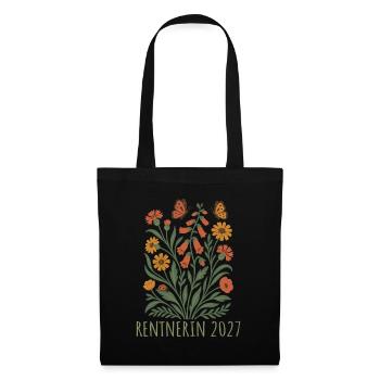 Pensioner 2027 Wildflowers with butterflies - Tote Bag - black - Front