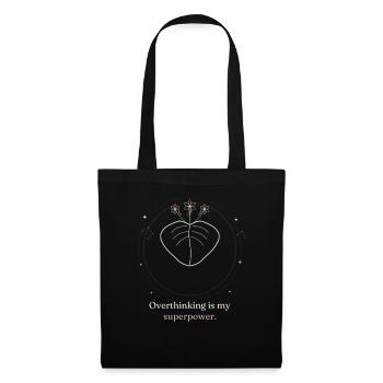 Lustiges, überdenkendes Superkraft-Mystical-T-Shirt - Stoffbeutel - Schwarz - Vorne