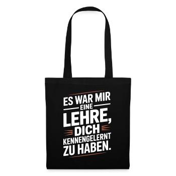 Lehre Dich Kennenzulernen Ex Freund Trennung Ex - Stoffbeutel - Schwarz - Vorne